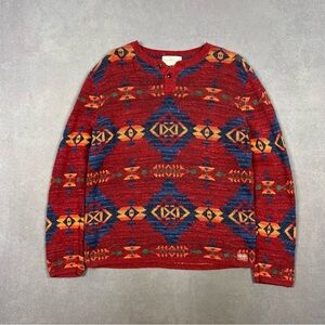 Denim & Supply Ralph Lauren Red and Blue Crewneck Sweater